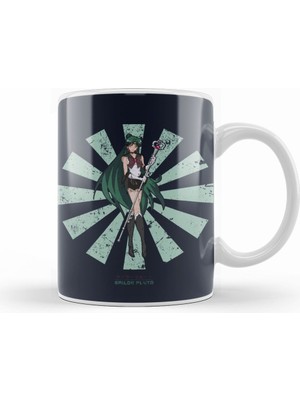 Humuts Sailor Moon Pluto Retro Japanese Kupa Bardak Porselen