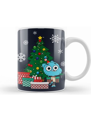 Humuts Gumball Watterson Around The Christmas Tree The Amazing World Kupa Bardak Porselen