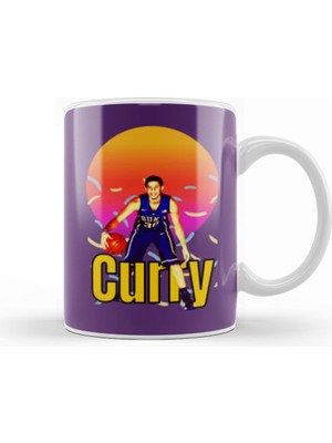 Humuts Seth Curry Vintage Art   Legend Basketball Gift Kupa Bardak Porselen