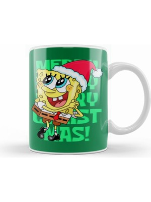 Humuts Spongebob Christmas Süngerbob Kupa Bardak Porselen