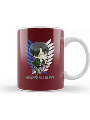 Humuts Attack On Titan Manga Art Levi Ackerman Chibi Kupa Bardak Porselen