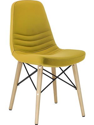 Bluetick Rose Ahşap Deri Rahat Sandalye BLU1736