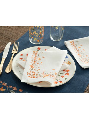 English Home Belleza 2'li Mısafır Peçetesı 40 x 40 Beyaz