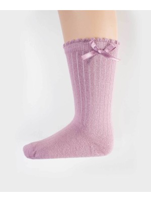 Cigit Çocuk Diz Altı Kız Çorap 2-9 Yaş Gül Kurusu