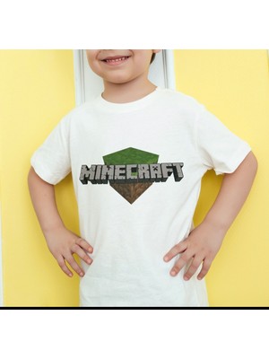 Minecraft  Beyaz Tişört