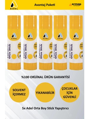 Adel Stick Prit Yapıştıcı Seti Küçük Boy 5X21GR