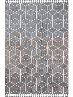 Türkmen Halı Rio 19430 Gri Bej Iskandinav Desen Halı