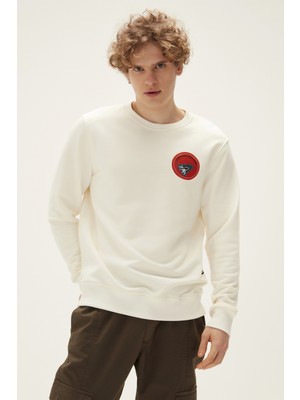 Bad Bear Bonfıre Crewneck Marshmalllow