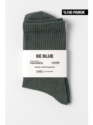 Be Blue Orman Yeşili Fitilli Çorap