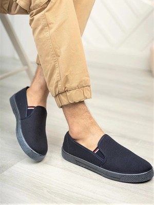 Mavi Zambak Lacivert Keten Bez Babet Spor Ayakkabı MZ100