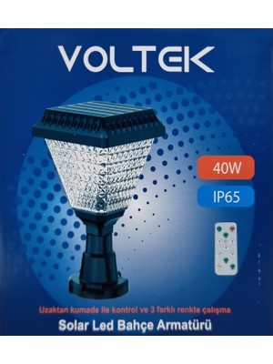 Voltek 40W Solar LED Bahçe Armatürü