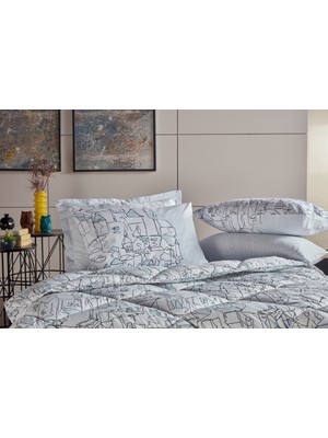 Doqu Home Poly Cotton Çift Kişilik Comforter Uyku Seti Nova