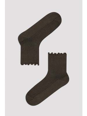 Penti Hakı-Hardal Frill 2li Soket Çorap