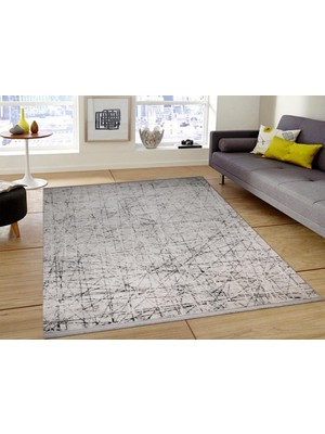 Çeyiz Diyarı Serra Lineal Gri Dikdörtgen Halı 160X230CM