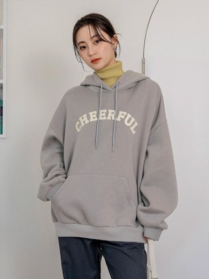 Trendseninle Kadın Cheerful Baskılı Oversize Kapüşonlu Sweatshirt