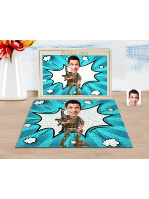 BK Kişiye Özel Uzman Çavuş Karikatürlü 1000 Parça Profesyonel Puzzle-1
