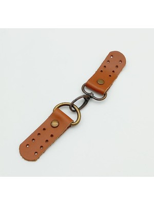 Angel Çanta Aksesuar Gerçek Deri Kancalı Böce (Kilit) Taba Antik Metalli