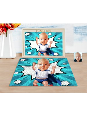 BK Kişiye Özel Bebek Karikatürlü 1000 Parça Profesyonel Puzzle-3