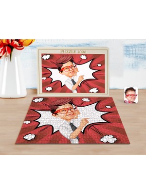 BK Kişiye Özel Erkek Çocuk Karikatürlü 1000 Parça Profesyonel Puzzle-3