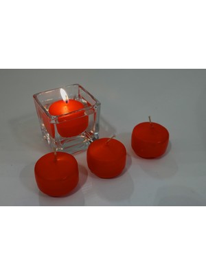 Lecarbee Candles 4'lü Set Kırmızı Küçük Boy Yüzen Mum