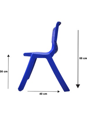 Temel 1.Kalite Kırılmaz Çocuk Sandalyesi – Kreş ve Anaokulu Sandalyesi Mavi