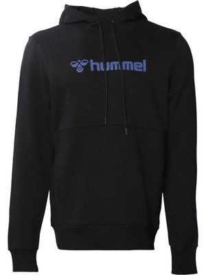 Hummel June Erkek Siyah Baskılı Kapüşonlu Sweatshirt