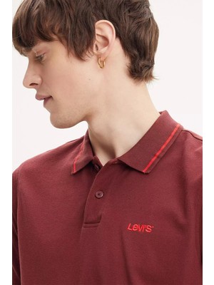 Levi's Erkek Bordo Polo Yaka Rahat T-Shirt - A3121-0001