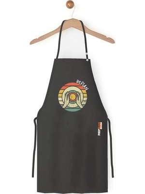 Refsan Renkli Stylish Atölye Önlüğü - Wheel Antrasit Renkli Kolay Su Emmeyen Özellik