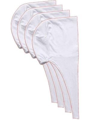 OEM 4 Adet Tesettür Bone Bağcıklı Likralı Beyaz