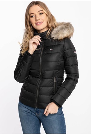 tommy jeans essential hooded down coat mont