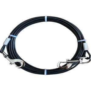Köpek Bahçe Bağlama Halatı Siyah 6 mm 3 Metre