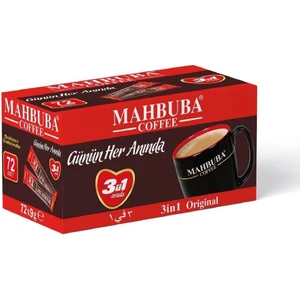 Coffee 3ü1 Arada 72x9gr Mini Küçük Boy İkramlık Otobüs Hazır Kahve Kutu