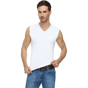 Tutku Elit ELT1305 / Elit Elastan V Yaka Sıfır Kol (3 Adet) | Beyaz