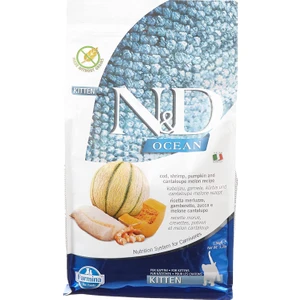 N&d Ocean Kuru Kedi Maması, Morina Balığı, Karides, Balkabağı ve Kavunlu, Yavru Kedi, 1.5 kg