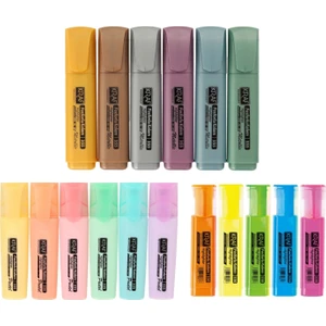 6 Metalik + 6 Pastel + 5 Neon Fosforlu Kalem Seti - 17 Renk