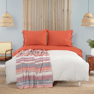 Karaca Home Basic Terecota Taş Çift Taraflı Çift Kişilik Nevresim Pike Takımı