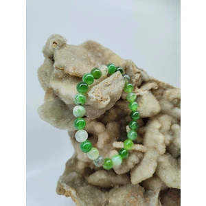 Doğal Taş Delisi Yeşil Akik Doğal Taş Bileklik (Sertifikalı)