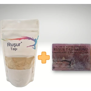 Ruşur Sefidab 400 Gr Peeling Işıltısı (+-%10)+ Lavanta Lifli Ruşur Sabunu  Doypack