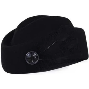 Moda Vintage Yün Keçe Şapka Kadın Zarif Bere Tüyler Hostes Fedora Şapkalar Kilisesi Bayanlar Resmi Caps | Küçük Fedora Şapka | Moda Fedora Şapka Fedora Şapka