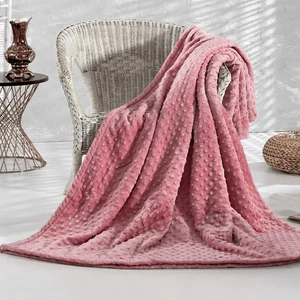 Pearly Pembe Çift Kişilik Tomurcuk Soft Battaniye Merinos