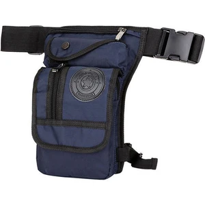 Yeni Erkek Su Geçirmez Naylon Açık Ride Bacak Çanta Damla Fanny Bel Kemer Kalça Bum Askeri Taktik Seyahat Motosiklet Sürme Bel Bacak Çantası (Mavi)