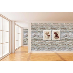 Renkli Duvarlar NW46  Çok Renkli Taş Kahve Köpüğü Kendinden Yapışkanlı Esnek Duvar Paneli 70X77 cm 1 Adet