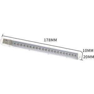 Taşınabilir Bitki Büyütme Lambası 21 Led Sera Fide Ir Uv Mor Işık Stick Led Stick Mor Usb Lamba