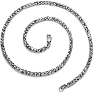 5 mm Burgu Çelik Erkek Zincir Kolye 55 cm