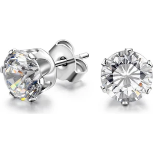 ,Tek Zirkon Taş ,Çelik Unisex Küpe 7mm. ai09-7mm