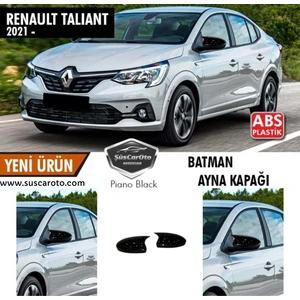 ŞüsCarOto Aksesuar Renault Taliant Batman Yarasa Ayna Kapağı Piano Black Abs Plastik