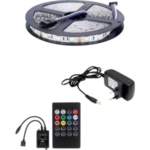 Rgb LED Sese Duyarlı Slikonsuz 5 Metre Iç Mekan 5050 Smd 3 Çip Tak Çalıştır
