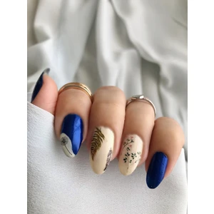 Artikel Yapraklar ve Tüyler Tırnak Dövmesi, Tırnak Tattoo, Nail Art, Tırnak Sticker
