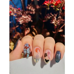 Artikel Japon Sembolik Şekiller Tırnak Dövmesi, Tırnak Tattoo, Nail Art, Tırnak Sticker