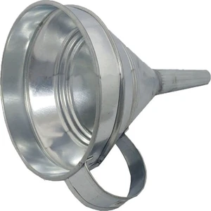 Galvaniz Metal Huni 10 Cm Büyük Boy Mazot Benzin Huni Aktarma Hunisi Galveniz